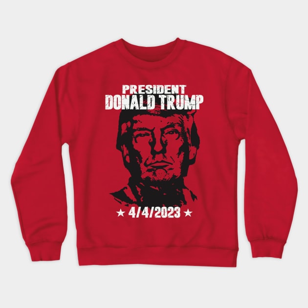 Donald Trump 4/4/2023 Mugshot Crewneck Sweatshirt by Etopix